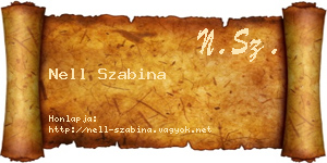 Nell Szabina névjegykártya