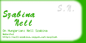 szabina nell business card